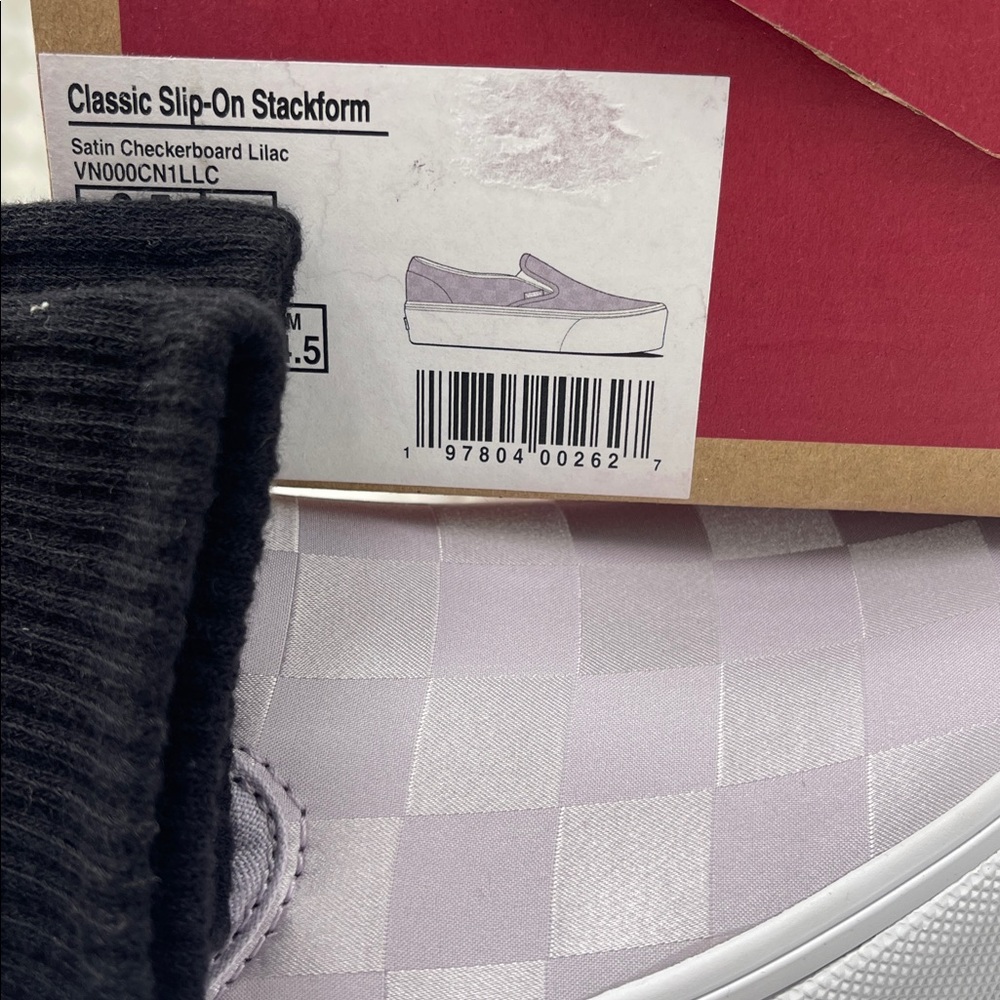 Vans Platform Sneakers Classic Slip-On Stackform
Satin Checkerboard Lilac - Picture 16 of 16